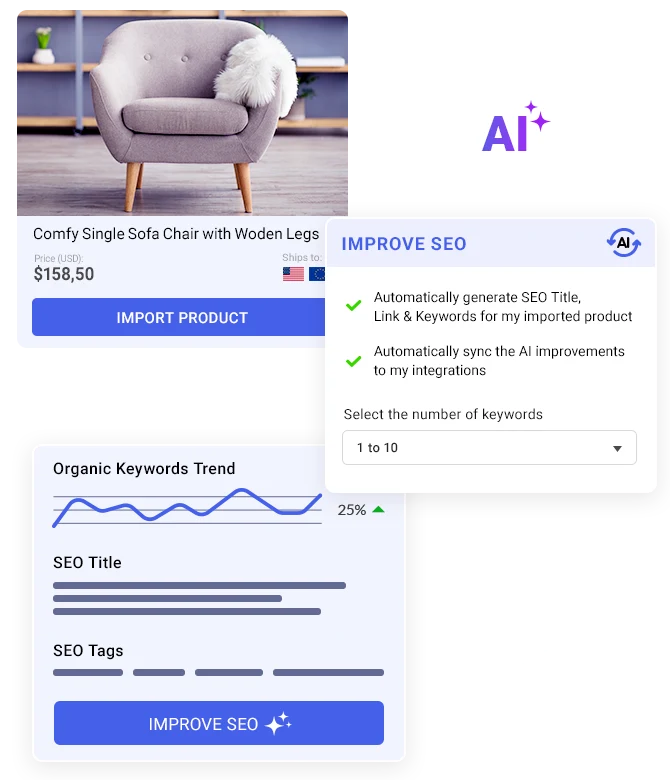 Start dropshipping with AppScenic using AI