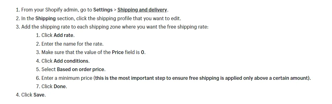 Shopify Shipping Options -  