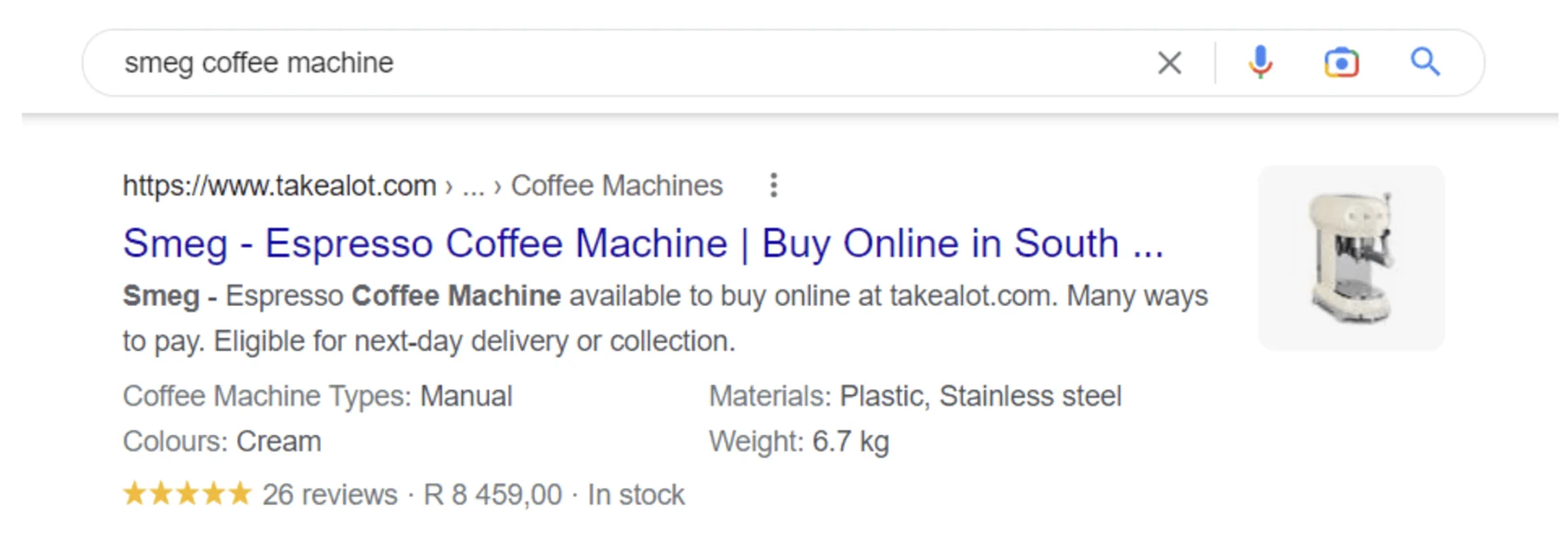 Online store schema markup example