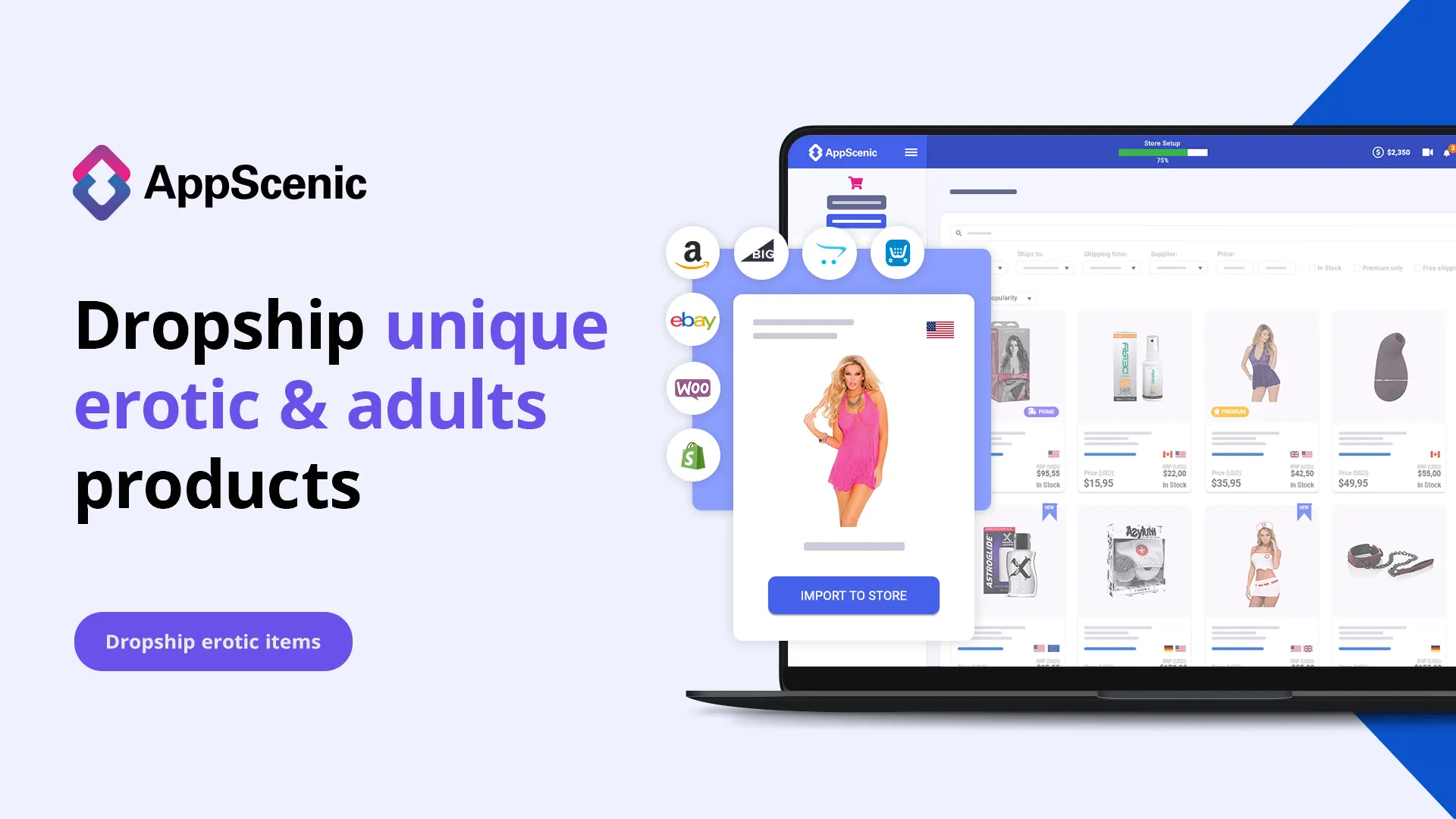 Start dropshipping adult products from top tier suppliers AppScenic