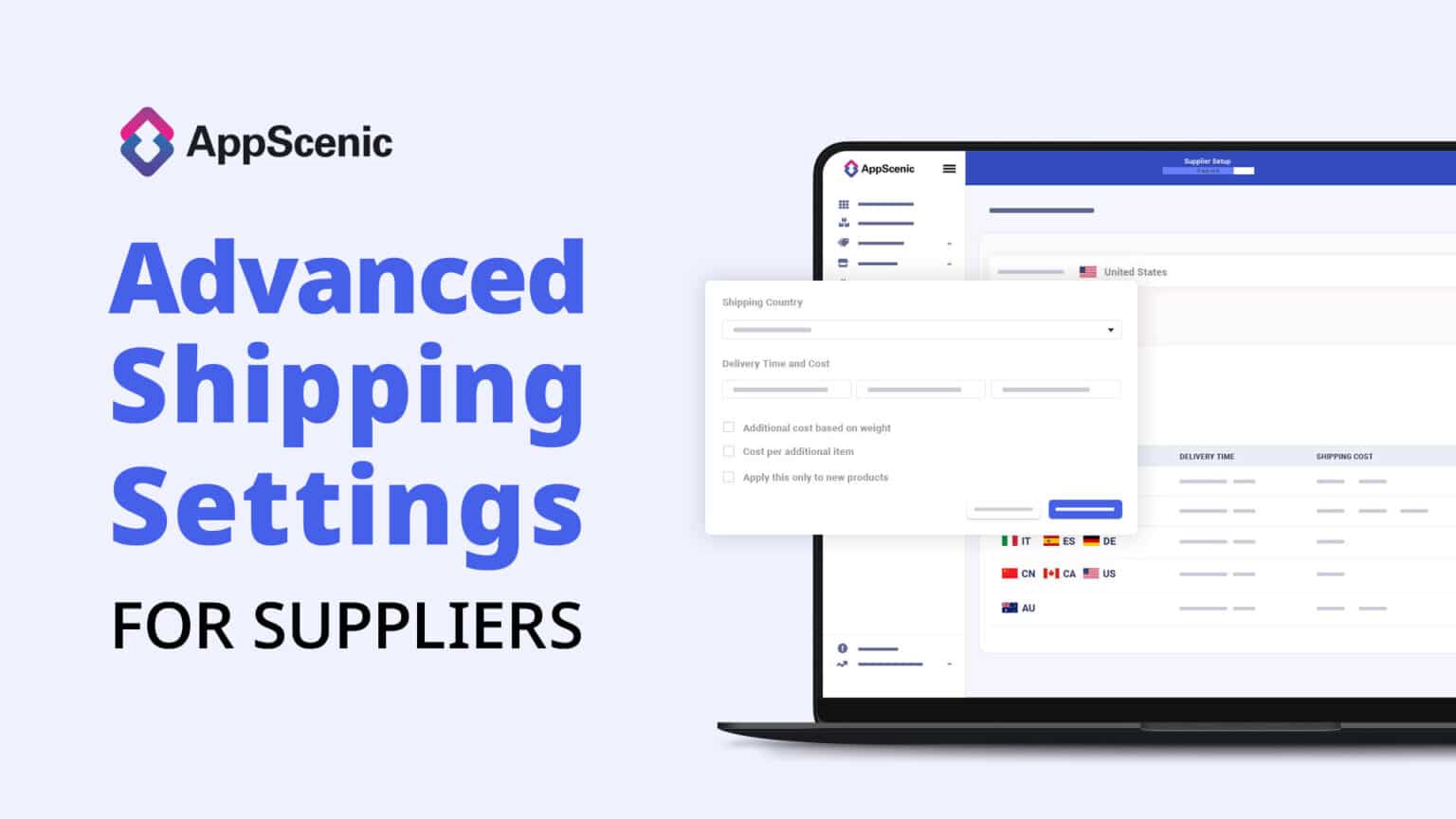 Advanced shipping settings for suppliers -  