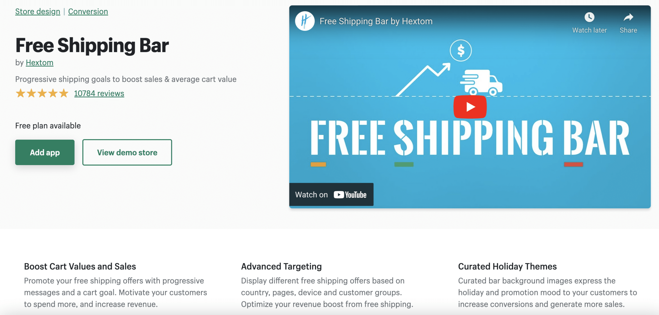 Free Shipping Bar App on Shopify
