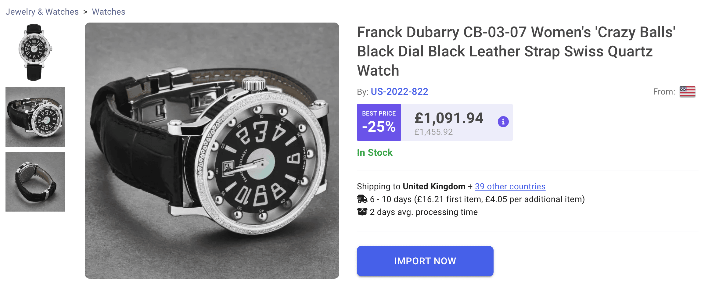 Dropship luxury watches