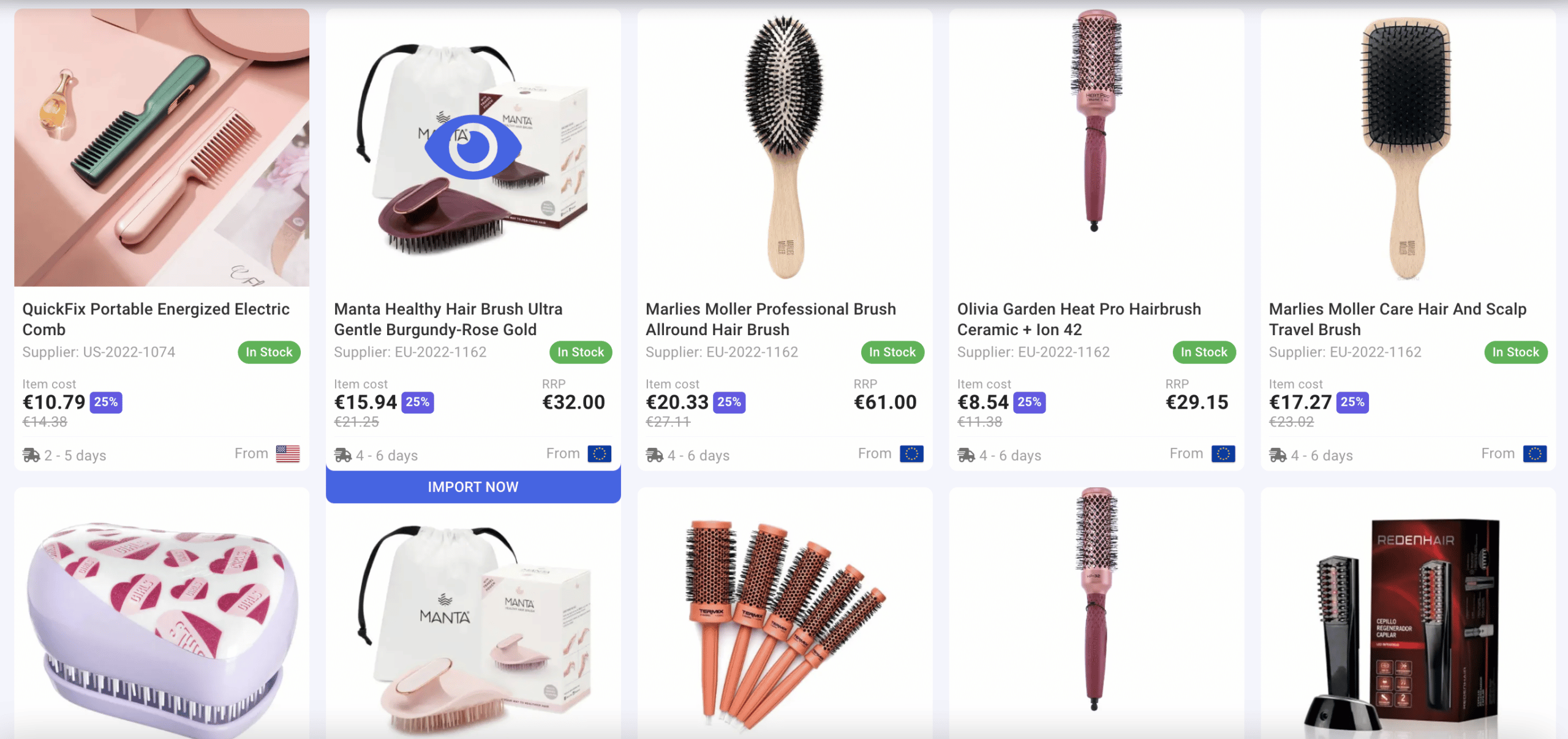 Haircare styling tools on AppScenic